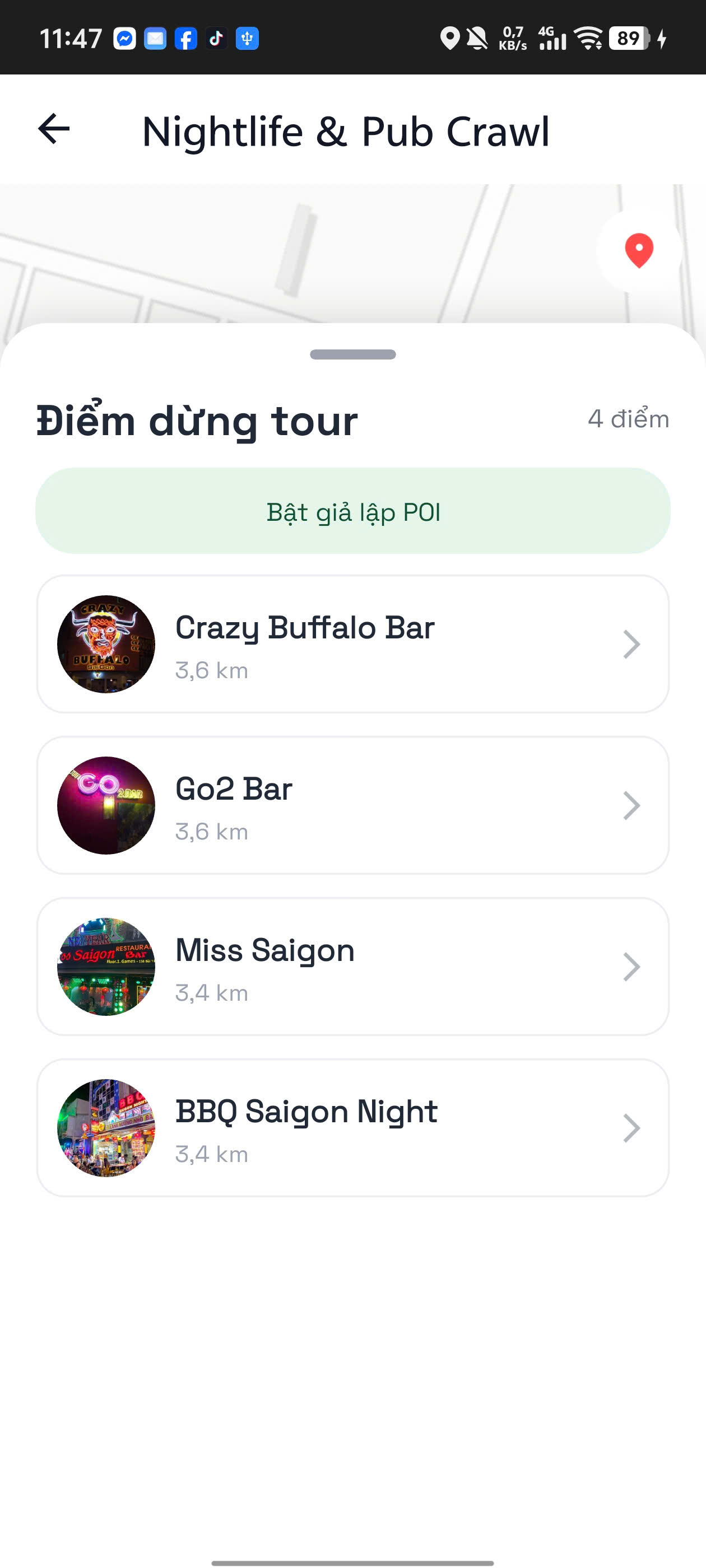 Danh sách khu vực